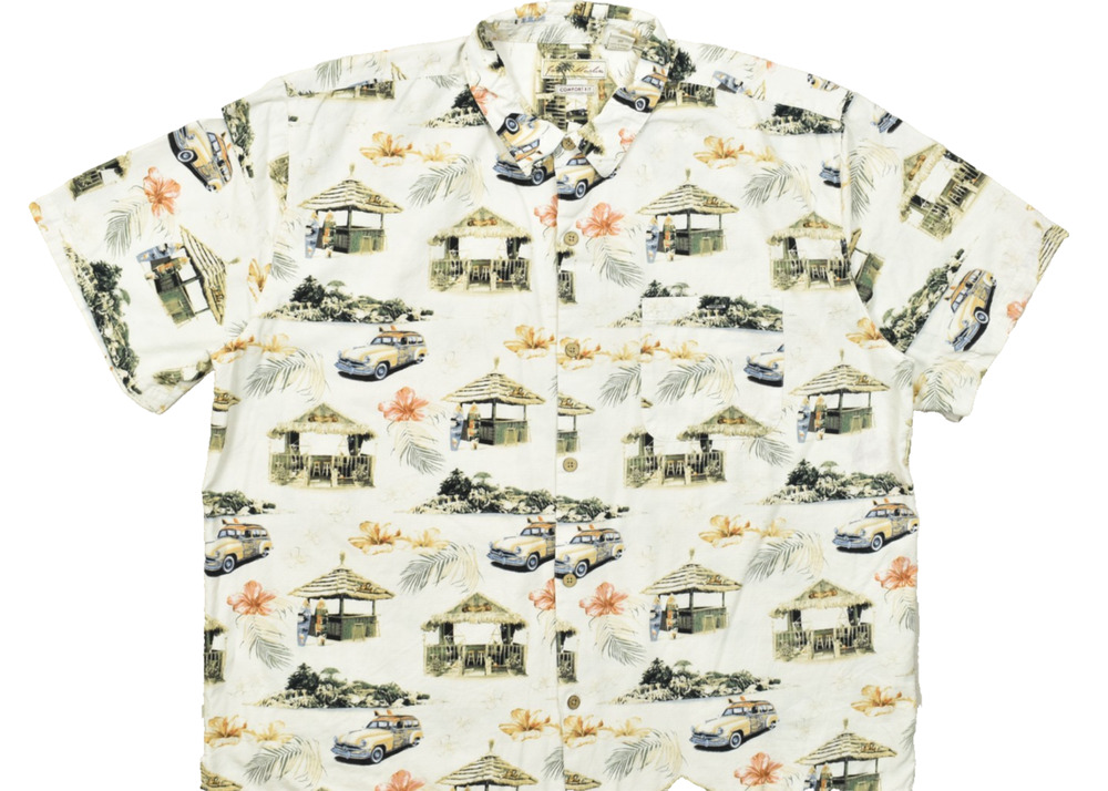Joe Marlin Men's 3X Comfort Fit Hawaiian Shirt Short Sleeve Tropical Tiki Bar
